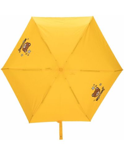 Parasol z nadrukiem Moschino żółty