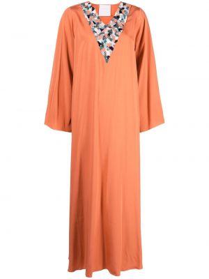Kleid mit stickerei mit v-ausschnitt Shatha Essa