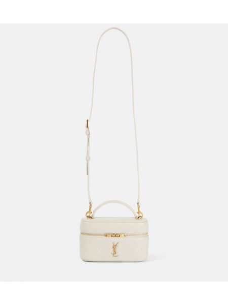 Läder miniväska Saint Laurent vit