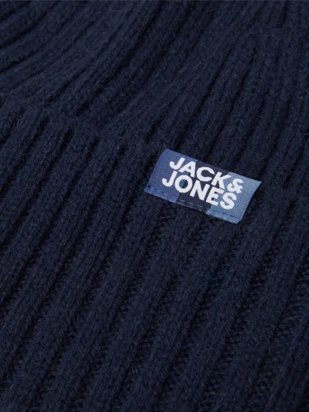 Шерстяная кепка Jack & Jones синяя