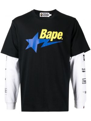 Långärmad t-shirt A Bathing Ape® svart