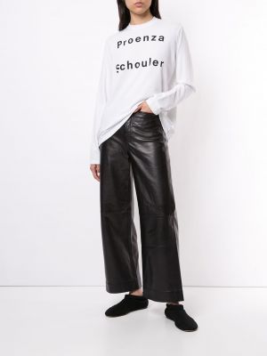 T-shirt avec manches longues Proenza Schouler White Label blanc