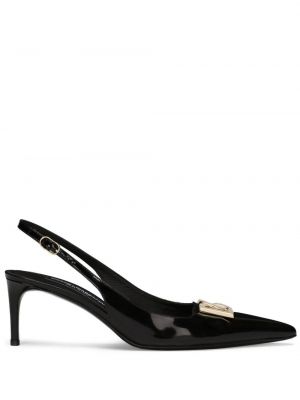 Полуотворени обувки с отворена пета Dolce & Gabbana черно