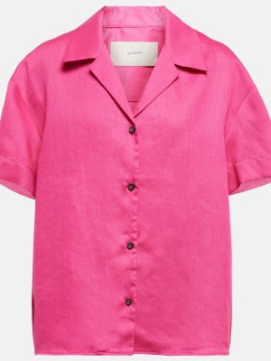 Ľanová košeľa Asceno ružová