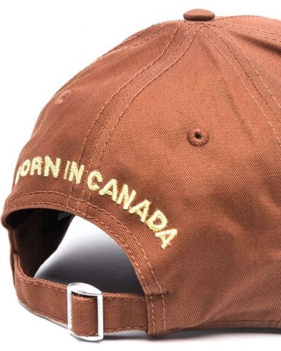 Gorra con bordado Dsquared2 marrón