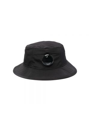 Czarna nylonowa czapka C.p. Company
