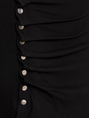 Viskózové mini šaty jersey Paco Rabanne černé