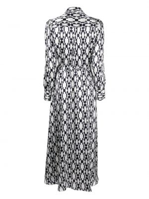 Robe mi-longue à imprimé à motif géométrique Kiton