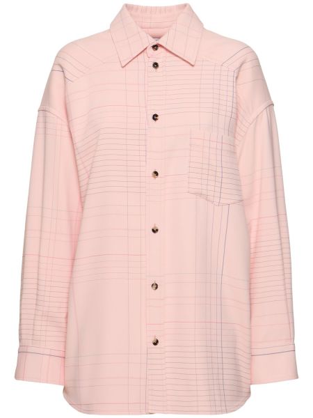 Viskose skjorte Bottega Veneta rosa