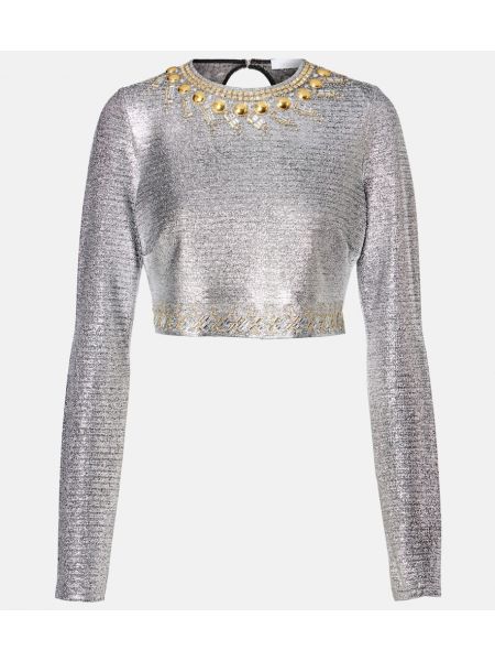 Crop top Rabanne silver