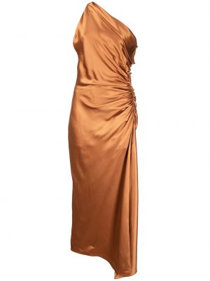 Vestido de cóctel Michelle Mason naranja