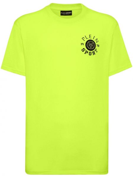 T-shirt de sport en coton avec applique Plein Sport