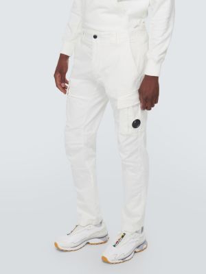 Pantaloni cargo di cotone C.p. Company bianco