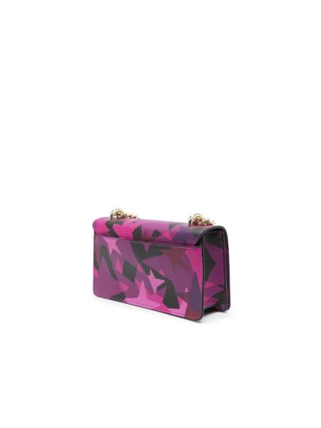 Schultertasche mit print mit taschen Versace Jeans Couture pink