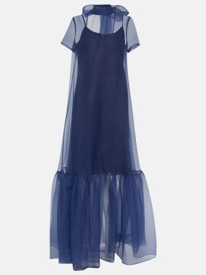 Dlouhé šaty Staud modrá