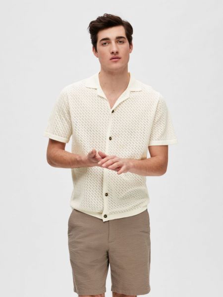 Chemise Selected Homme beige