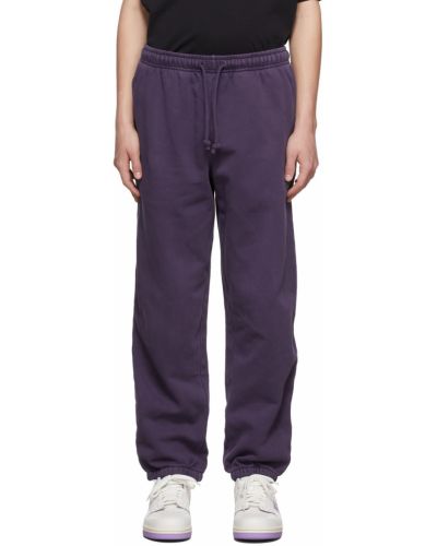 Хлопковые брюки Acne Studios, фиолетовые