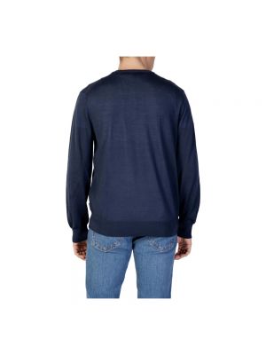 Jersey de lana manga larga de tela jersey Armani Exchange azul