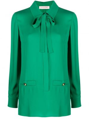 Блуза Valentino Garavani зелено