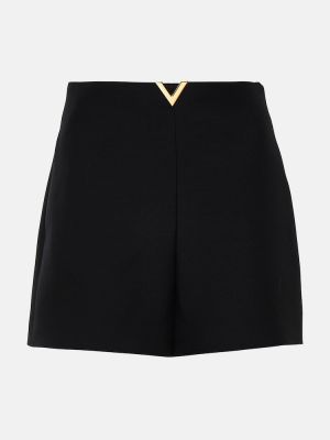 Shorts en crêpe Valentino noir