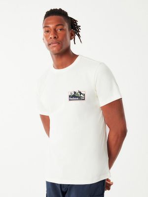Camiseta con estampado Barbour blanco