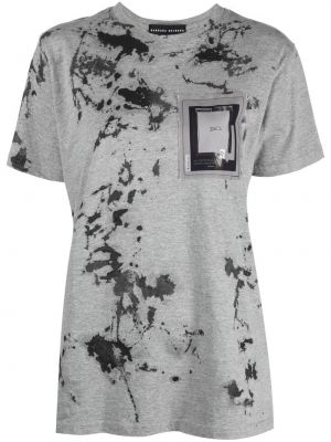Majica s potiskom z abstraktnimi vzorci Barbara Bologna siva