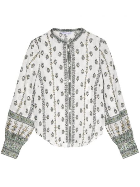 Bluza s cvjetnim printom s printom Veronica Beard bijela