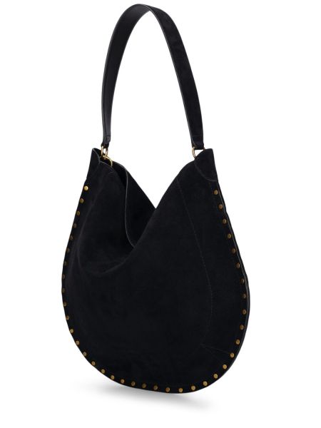 Semišová nákupná taška Isabel Marant čierna