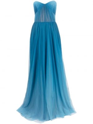 Spalvų gradiento rašto vakarinė suknelė Ana Radu mėlyna
