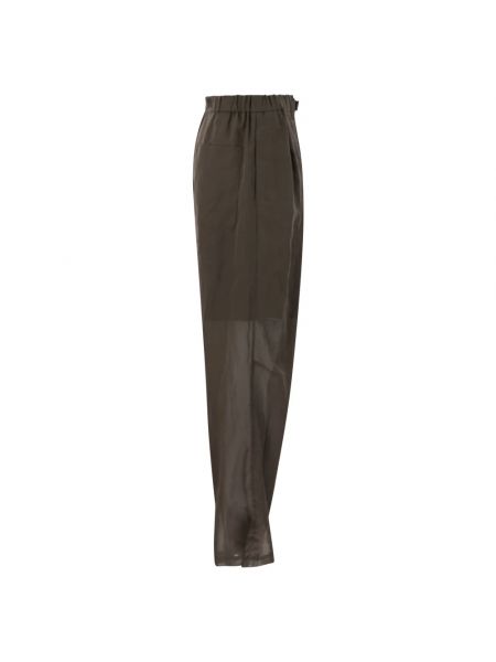 Pantalones de algodón Brunello Cucinelli marrón