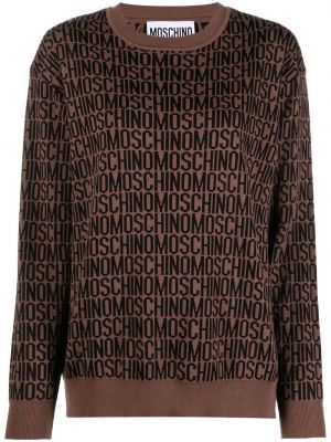 Sweatshirt mit rundhalsausschnitt mit print Moschino