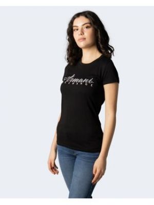 Tričko s krátkými rukávy Armani Exchange černé