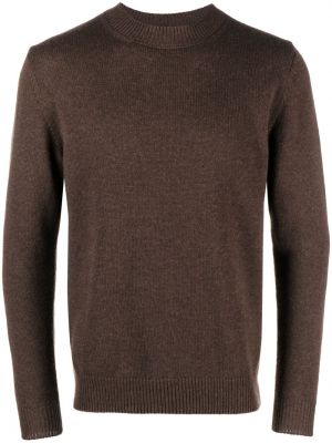 Sweter z kaszmiru z okrągłym dekoltem Incentive! Cashmere brązowy