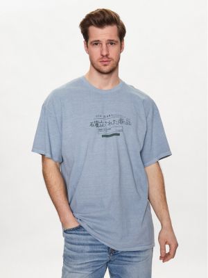 Relaxed тениска Bdg Urban Outfitters синьо