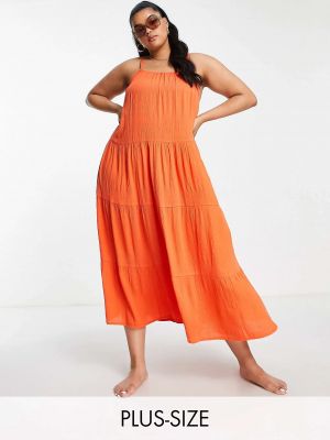 Длинное платье Influence оранжевое