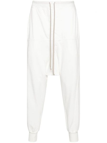 Bavlněné sportovní kalhoty Rick Owens Drkshdw bílé