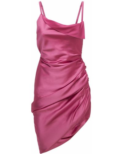 Сатинове плаття міні Jacquemus, рожеве