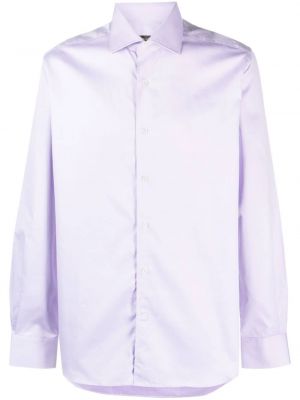 Chemise en coton avec manches longues Corneliani violet