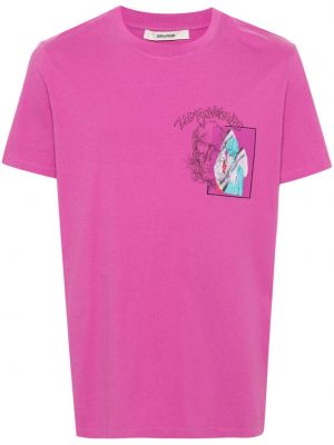 T-krekls ar apdruku Zadig&voltaire rozā