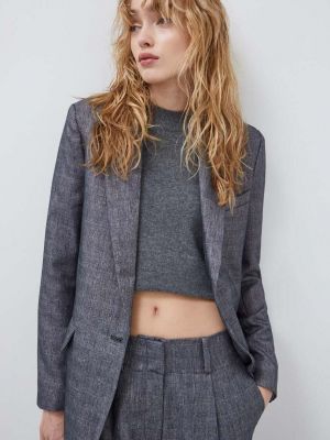 Меланжевый пиджак Bruuns Bazaar серый