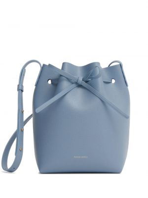 Δερμάτινη τσάντα Mansur Gavriel μπλε