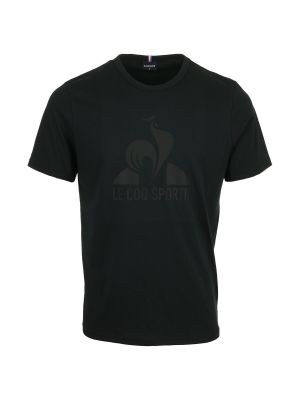 Jednobarevné tričko s krátkými rukávy Le Coq Sportif černé