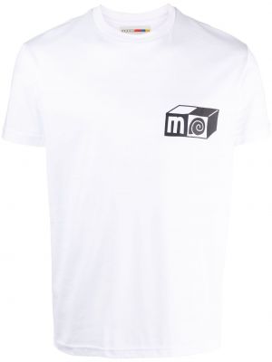 Bavlněné tričko s potiskem Modes Garments bílé