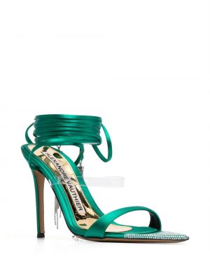 Sandały z kryształkami Alexandre Vauthier zielone