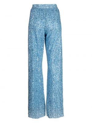 Pantalon à paillettes à imprimé Stine Goya bleu