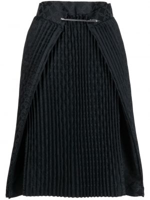 Plisovaná žakárová sukňa Charles Jeffrey Loverboy čierna