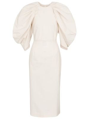 Памучна миди рокля Deveaux New York бяло