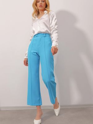 Pletene hlače Trend Alaçatı Stili plava