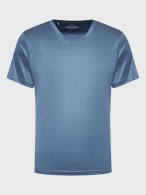 Slim fit póló Eton kék