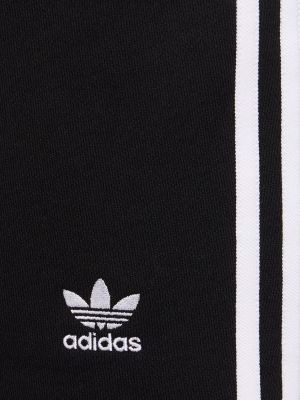 Pantaloni scurți din bumbac cu dungi Adidas Originals negru